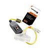 Defender Cable 12/3 Gauge, 3 ft, POWER BLOCK, 15 AMP w Lighted Ends Contractor Grade UL and ETL Listed DCG-331-32